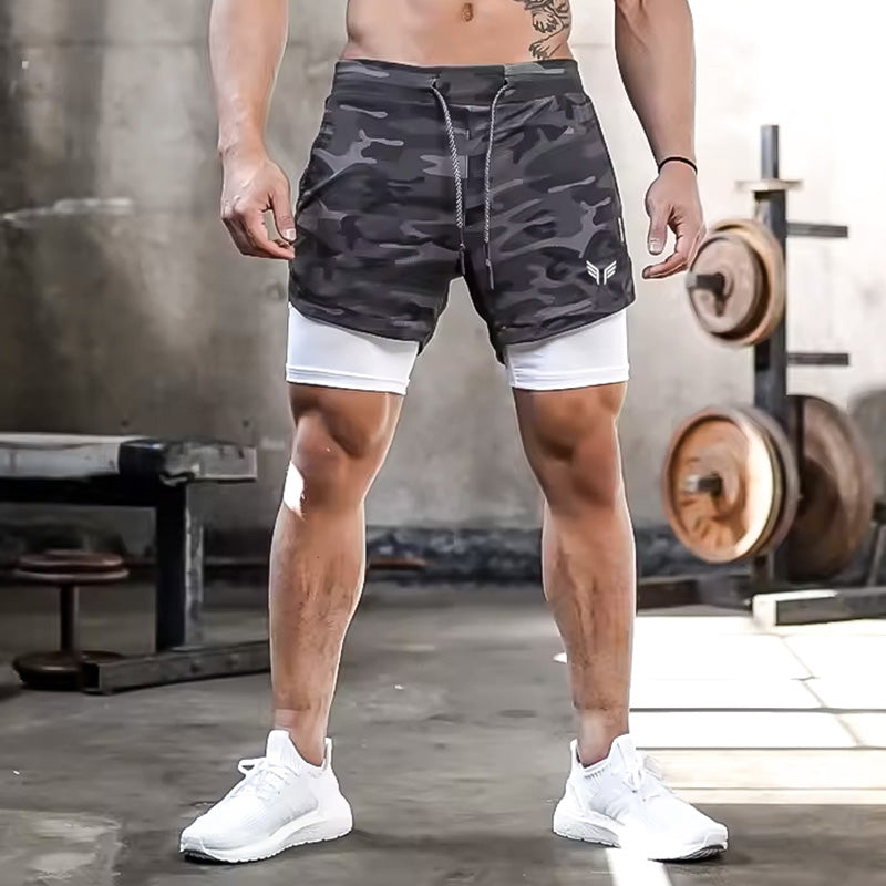 2 in 1 Workout Gym Shorts with Mesh